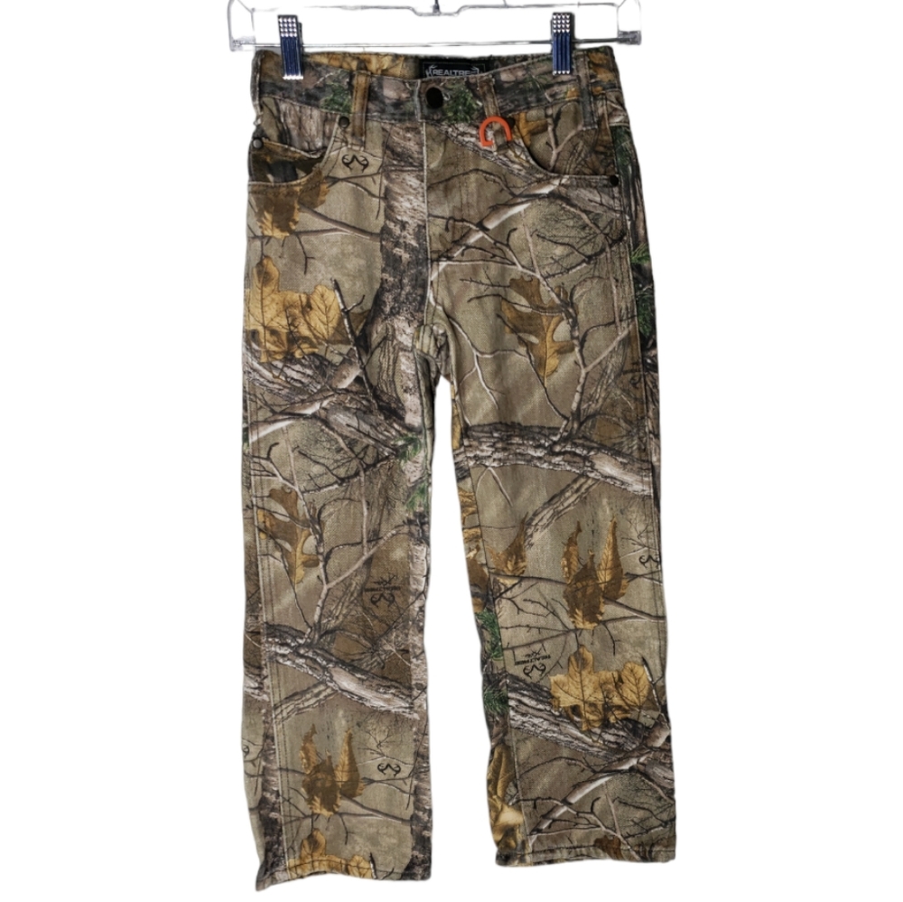 Realtree Youth Forest Camo Cotton Camping Outdoor Unisex Jean Pants XTRA Wash 8